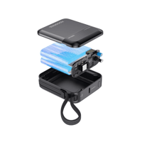 موج ماكس شاحن متنقل ميني سايز منفذين تايب سي