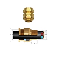 طقم جلندات نحاسي كهربائي مع صامولة قفل
