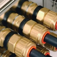 طقم جلندات نحاسي كهربائي مع صامولة قفل