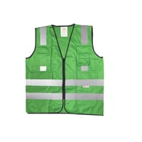 سترة أمان عالية الوضوح مع 4 جيوب بسحاب