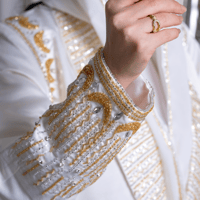 عباية سهرة بيضاء