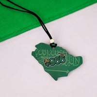 تعليقة للسيارة - بتصميم خريطة السعودية