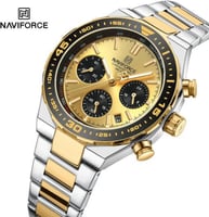 ساعة رجالية كرونوغراف لونين ميناء ذهبي