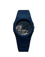 ساعة رجالية فيبر كاربون ازرق