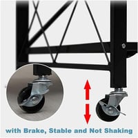 رف حديد 4 أدوار قابل للطي أسود