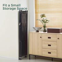 رف حديد 4 أدوار قابل للطي أسود