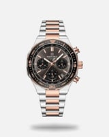 ساعة رجالية كرونوغراف لونين ميناء رمادي