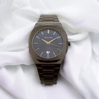 ساعه رجاليه أسود ميناء ازرق