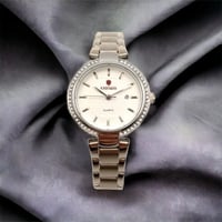 ساعه نسائيه ماركه كيدمان فضي ميناء ابيض فصوص خارجي