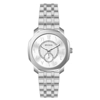 ساعه رجاليه بروشا فضي ميناء فضي ارقام عربيه