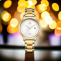 ماركه NAVIFORCE نسائي ذهبي ميناء صدف