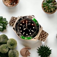 ساعه رجاليه ماركه LOUIS NICE فضي ميناء اسود اطار ا...