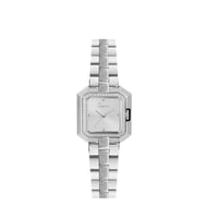 ساعه نسائيه كاتيرا مربعه فضي ميناء فضي ميناء فضي