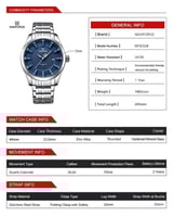 ساعه رجاليه ماركه نيفي فورس رجالي فضي ميناء ازرق