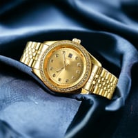 ساعه نسائيه موديل رولكس ذهبي ميناء ذهبي