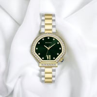 ساعه نسائيه بروشا موديل اقنر لونين ميناء اخضر