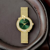 ساعه نسائيه كاتيرا الجديده ذهبي ميناء اخضر