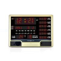 ساعة الحرمين شاشة رقمية بإضاءة حمراء واضحة للأذان...