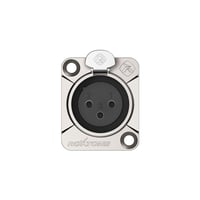 منفذ XLR أنثى ثلاثي الأقطاب بغطاء معدني مطلي ماركة...