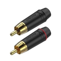 موصل صوت ذكر بجسم أسود وموصل ذهبي عالي الجودة مارك...