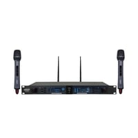 ميكروفون لاسلكي مزدوج يدوي ماركة NEDA تقنية UHF مد...