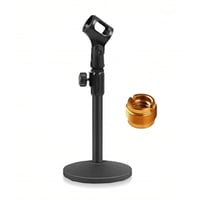 حامل مايك مع مساكة - دعم ثابت ومرن للميكروفونات وا...