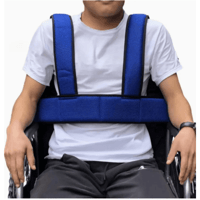 حزام للكرسي المتحرك قماشي أزرق قابل للتعديل بمشبك...