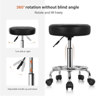 كرسي دوار بدون ظهر مخفض