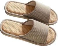 شبشب من الكتان المريح للاستخدام الداخلي والمنزلي م...