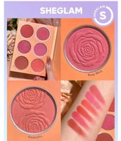 باليت أحمر خدود من SHEGLAM بستة درجات طبيعية - 6 ظ...