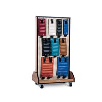 حامل الأوزان متعدد الخامات بعجلات ورفوف تخزين لتنظ...