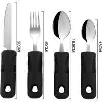 مجموعة أدوات الطعام مع مقابض محزّزة وفتحة تعليق |...