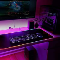 قاعدة للكيبورد والماوس باضاءة LED بخاصية الفضاء ال...