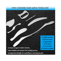 مجموعة أدوات Graston Technique 7 قطعة بحقيبة قماشي...