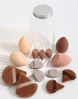 اسفنجة ماكياج مجموعة من بيوتي بلندر مرنة متعددة ال...