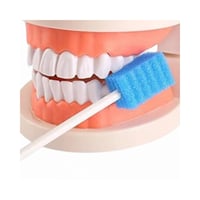 أعواد إسفنجية للفم بلاستيكية برأس إسفنجي ناعم - أز...