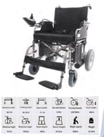 كرسي متحرك كهربائي DY01111A مقاس 51 سم بطارية ليثي...