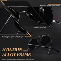 نظارة شمس من PUBCLAR بعدسات مستقطبة رمادية خفيفة ا...