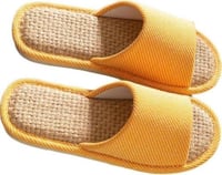 شبشب من الكتان المريح للاستخدام الداخلي والمنزلي م...