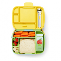 صندوق حفظ الطعام بينتو للاطفال من مانشكين، اخضر