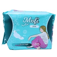 فوط صحية Mofi بتغليف مرن لون أزرق فاتح شكل مستطيل...