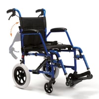 كرسي طبي متحرك ينطوي موديل BOBBY خفيف الوزن مقاس 4...