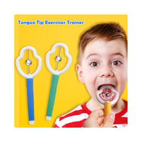أداة تدريب الفم واللسان بمقابض إرجونومية وبكرة معد...