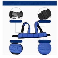 حزام للكرسي المتحرك قماشي أزرق قابل للتعديل بمشبك...