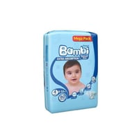 حفاضات بامبي للأطفال امتصاص عالي ونعومة مثالية بمق...