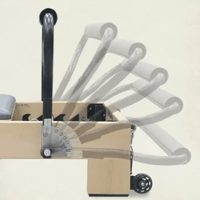 جهاز تمرين بيلاتس Reformer خشبي بوسائد جلدية وأحزم...