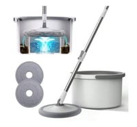 ممسحة ارضية دوارة 360° مع دلو مسطح - تنظيف سهل وفع...