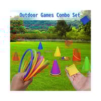 مجموعة ألعاب التدريب الخارجية 31 قطعة | أقماع وحلق...