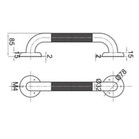 سبيس مقبض حمام ستانلس 12 بوصة(30.4)سم SB-105