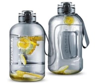 جيفو بوا زجاجة مياه كبيرة تحفيزية بسعة 3 لتر مع مؤ...